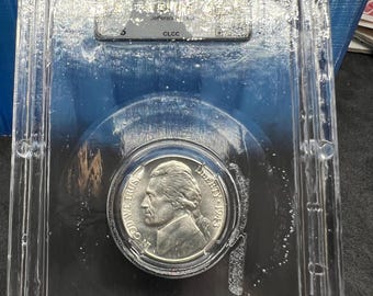 1943 P 5c Jefferson Silver World War 2 Nickel CLCC MS65 Gem BU Certified #17