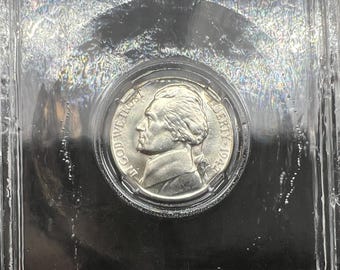 1942 P 5c Jefferson Silver World War 2 Nickel Coin MS66 type 2 Gem BU CLCC Certified