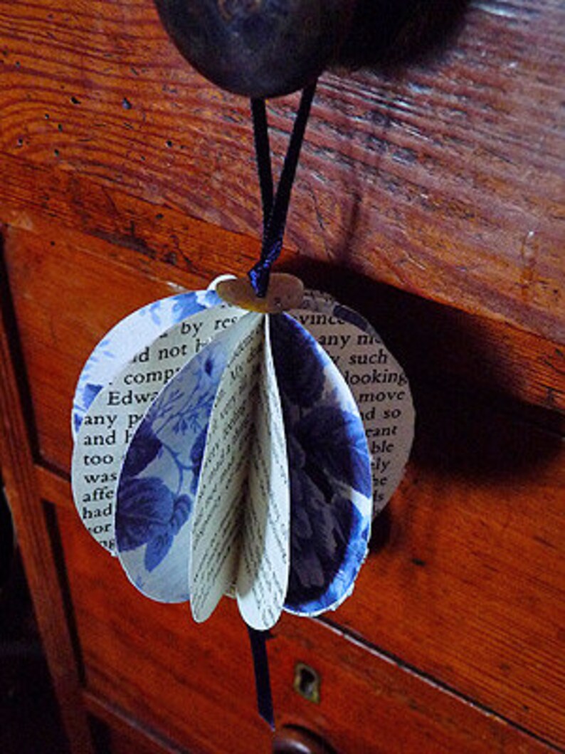 Christmas Ball Ornament Craft Kit set of 3 Upcycled Jane Etsy