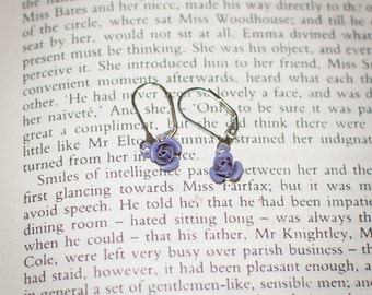 Jane Austen Regency Inspired Rose Earrings: Choose Your Color