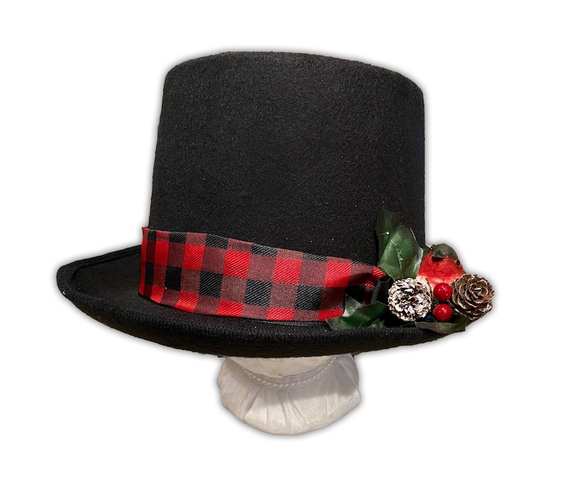 Victorian Men’s Hats- Top Hats, Bowler, Gambler     MTO Mens Christmas Dickens Carolor Top Hat  AT vintagedancer.com