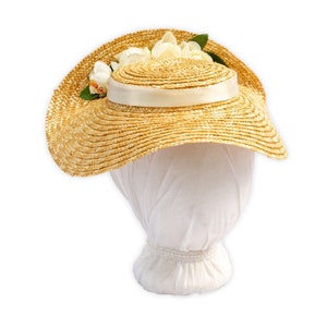 Anne of Green Gables style Edwardian straw hat Skimmer
