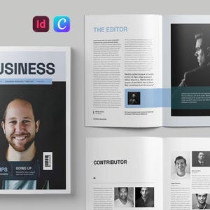 Corporate Canva InDesign Magazine | Portfolio-indeling zakelijke brochure | Startup Professional-boekje Marketingcatalogus afdrukbaar