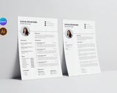 Resume & CV Canva Template | Modern Professional Design