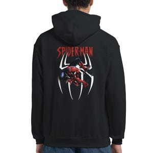 Sudadera con capucha clásica con estampado de Spider-Man / Sudadera unisex de tejido grueso imagen 4