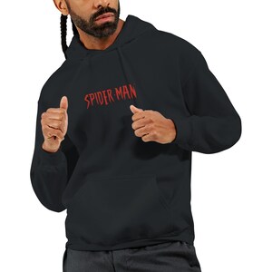 Sudadera con capucha clásica con estampado de Spider-Man / Sudadera unisex de tejido grueso imagen 3