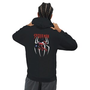 Sudadera con capucha clásica con estampado de Spider-Man / Sudadera unisex de tejido grueso imagen 2