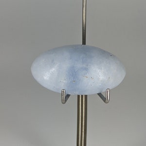 Angelite Palm Stone Light Blue Crystal Soothing Peaceful WHO22o8