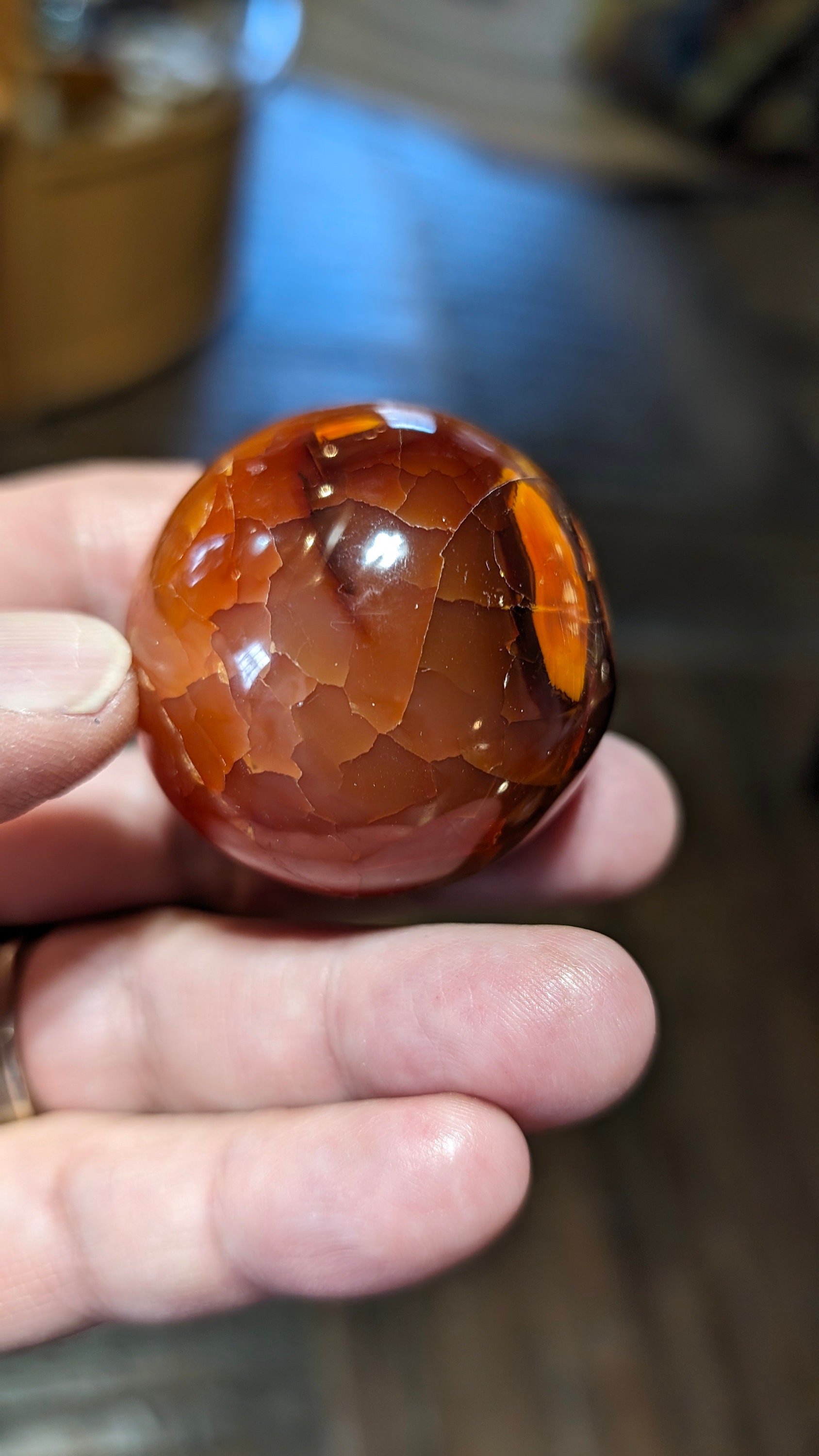 Carnelian Sphere Gorgeous Patterns Deep Orange Coloring Creativity