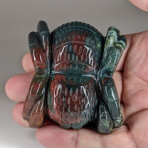 Ocean Jasper Stone Carved Spider Tarantula Crystal Carving Joy Happiness Healing Health WHOG22U295