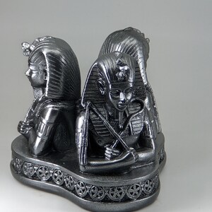 Silver Triple Egyptian Crystal Sphere Stand Holder Base Unique ST333
