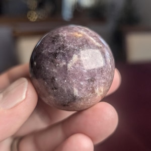 Purple Mica Lepidolite Crystal Sphere WHOH54