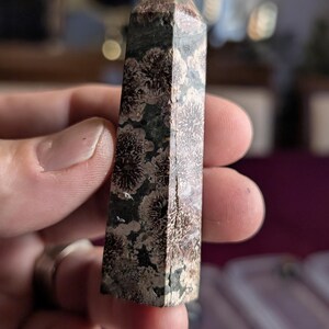 Rhyolite in Jasper Green Flower Stone Crystal Tower Point Powerful ...
