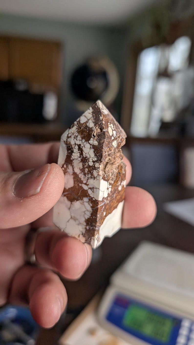 Large Chocolate Jasper Stone Tower Point Druzy Stability Grounding ...