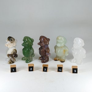 Crystal Stone Carved Mario Brothers Bros Carving Assorted WHOG22Y11