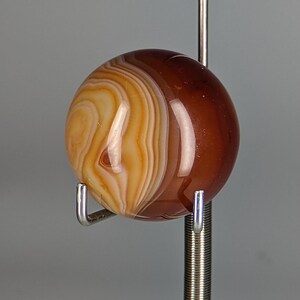 Sardonyx Sphere Stone SphereBanded Agate Root Chakra Brown White Swirls Design Strength Protection Patterning WHO22q11