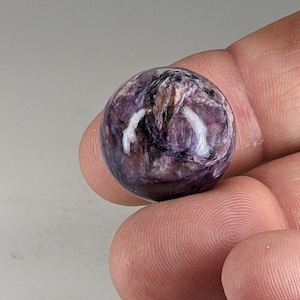 Charoite Sphere Rare High Energy Vibration Health Purple Swirls Pattern WHOSG22i31