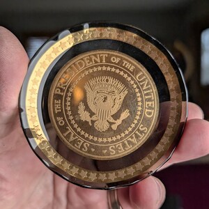 Vintage 90's Pickard Gold Painted Stamped Great Presidential