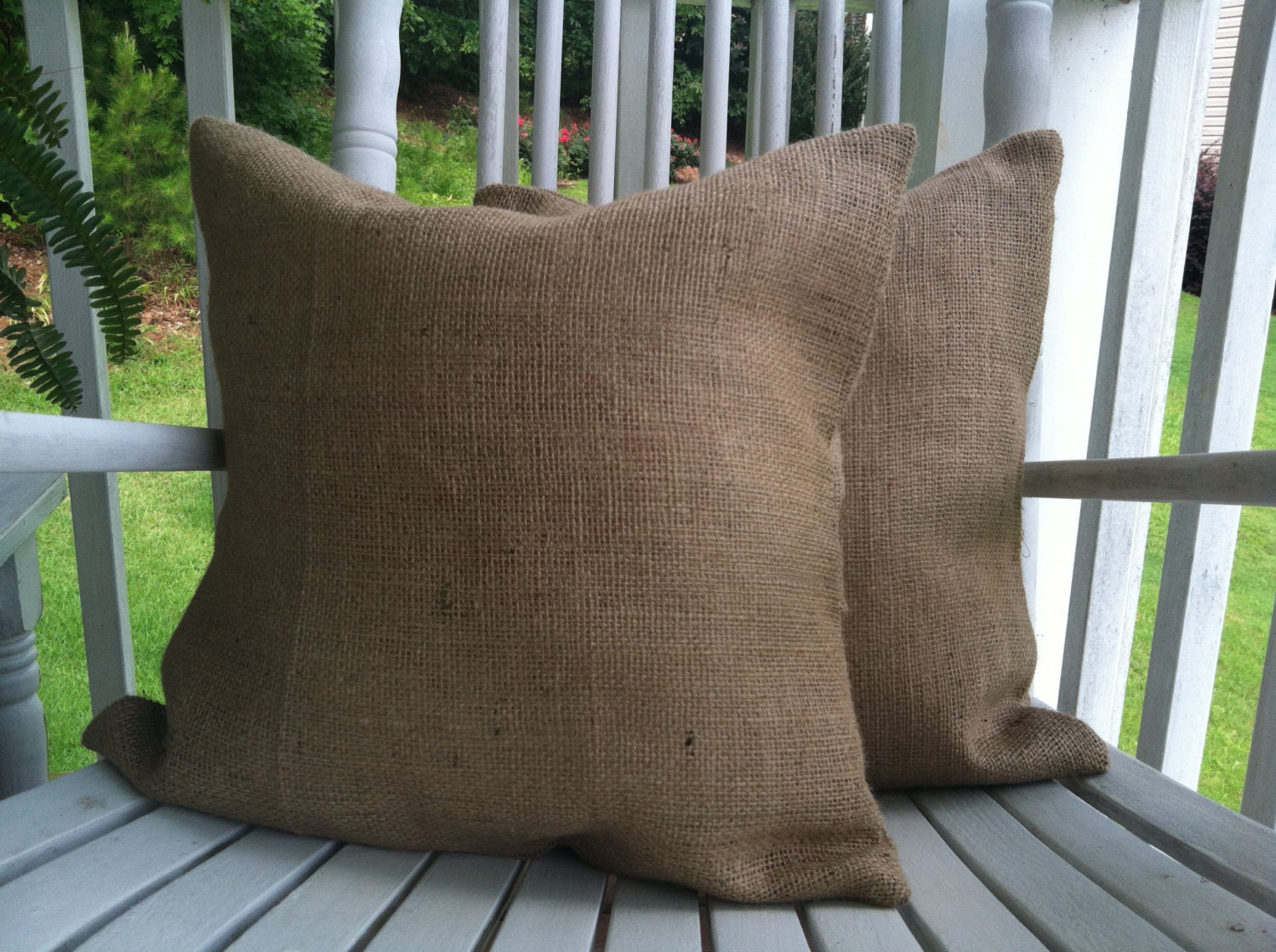Plain burlap pillow covers Etsy