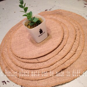 SALESALESALE Rustic Burlap Round Place Mat image 3