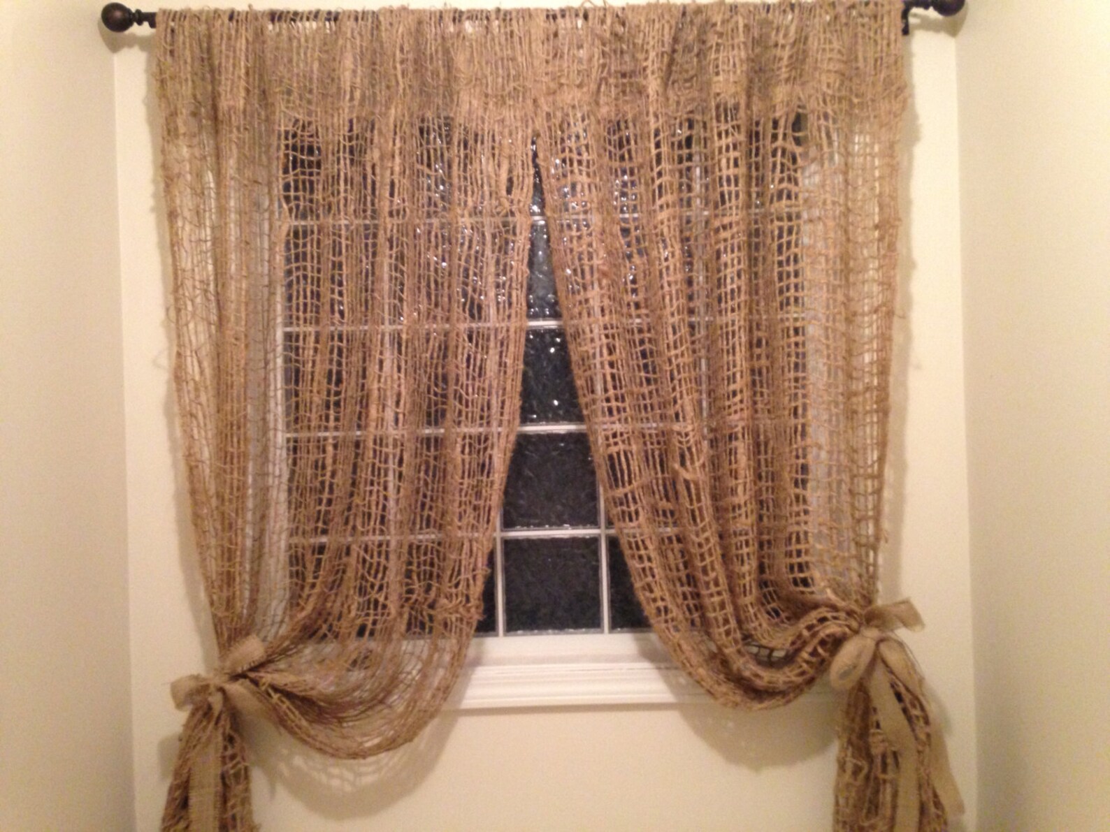 Jute Curtain Panel Etsy