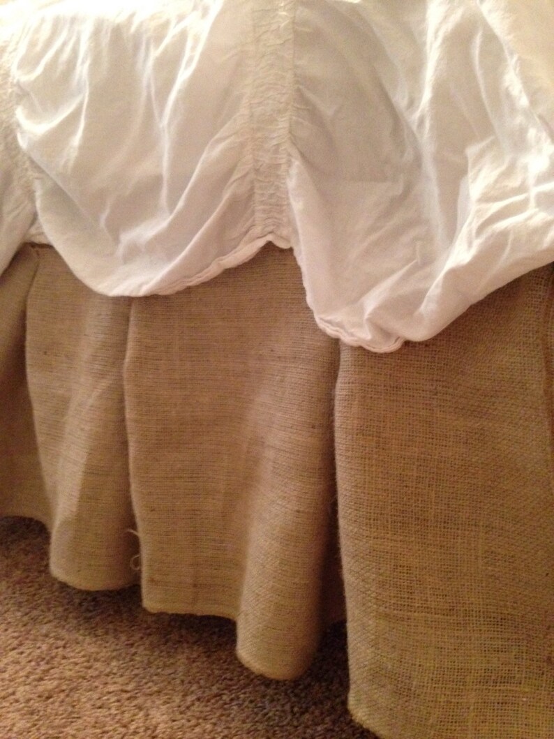 Pleated Burlap Bedskirt Etsy