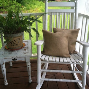 Natural Burlap Pillow Cover