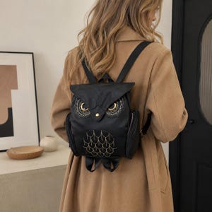Gothic Owl PU-leren minirugzak – Kawaii-crossbodytas dames