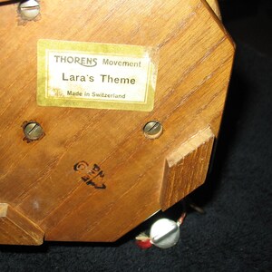 Lara's Theme Anri Music Box Thorens Hand Carved Wood image 4