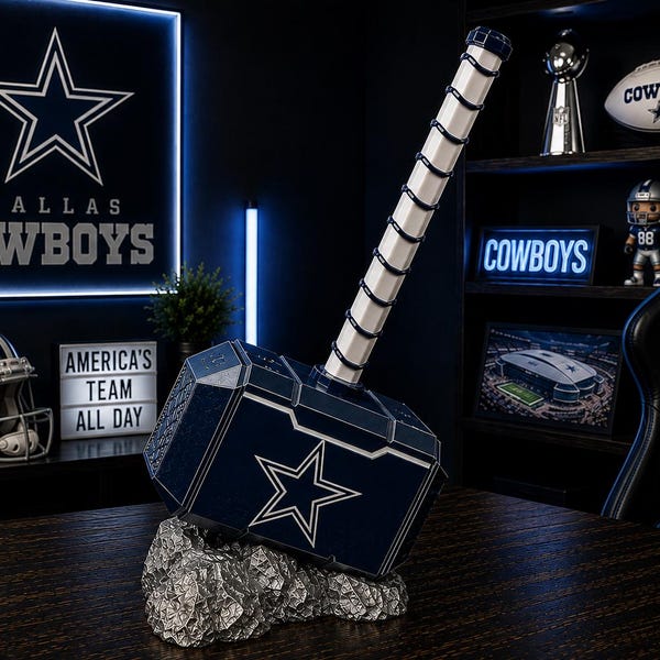 Martillo del Dios del Trueno inspirado en el equipo de los Dallas Cowboys