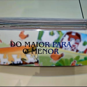 Cartões laminados do maior para o menor — aprender a brincar!