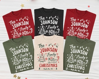 Comfort Colors® Custom Matching Family Christmas Vacation T-Shirt, Personalized Christmas Crew Shirt, Holiday Group Tee Friendsmas Gift Idea