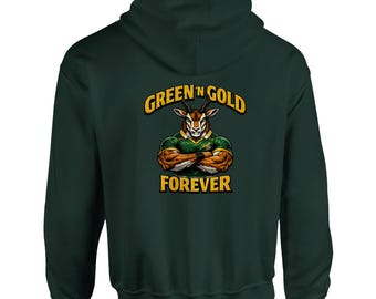 South Africa Rugby Supporter Hoodie, Green and Gold Forever Sweatshirt, Player 24 Fan Gift for 2027 Rugby