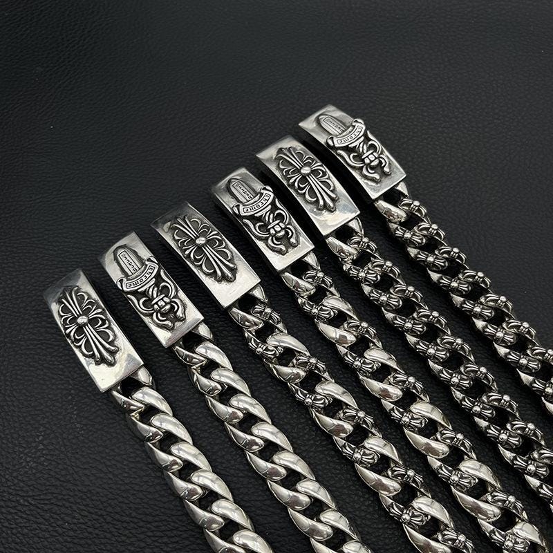 ハートクロス　シルバー925 ブレスレット Replica chrome hearts bracelet - Etsy 日本