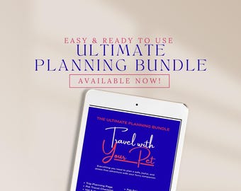 Pet Travel Planning Bundle | 10 Page Trip Planner PDF (Digital Download)