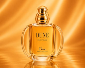 Luxury Women's Perfume Bottle and Packaging, Golden Fragrance Aesthetic, Premium Feminine Perfume