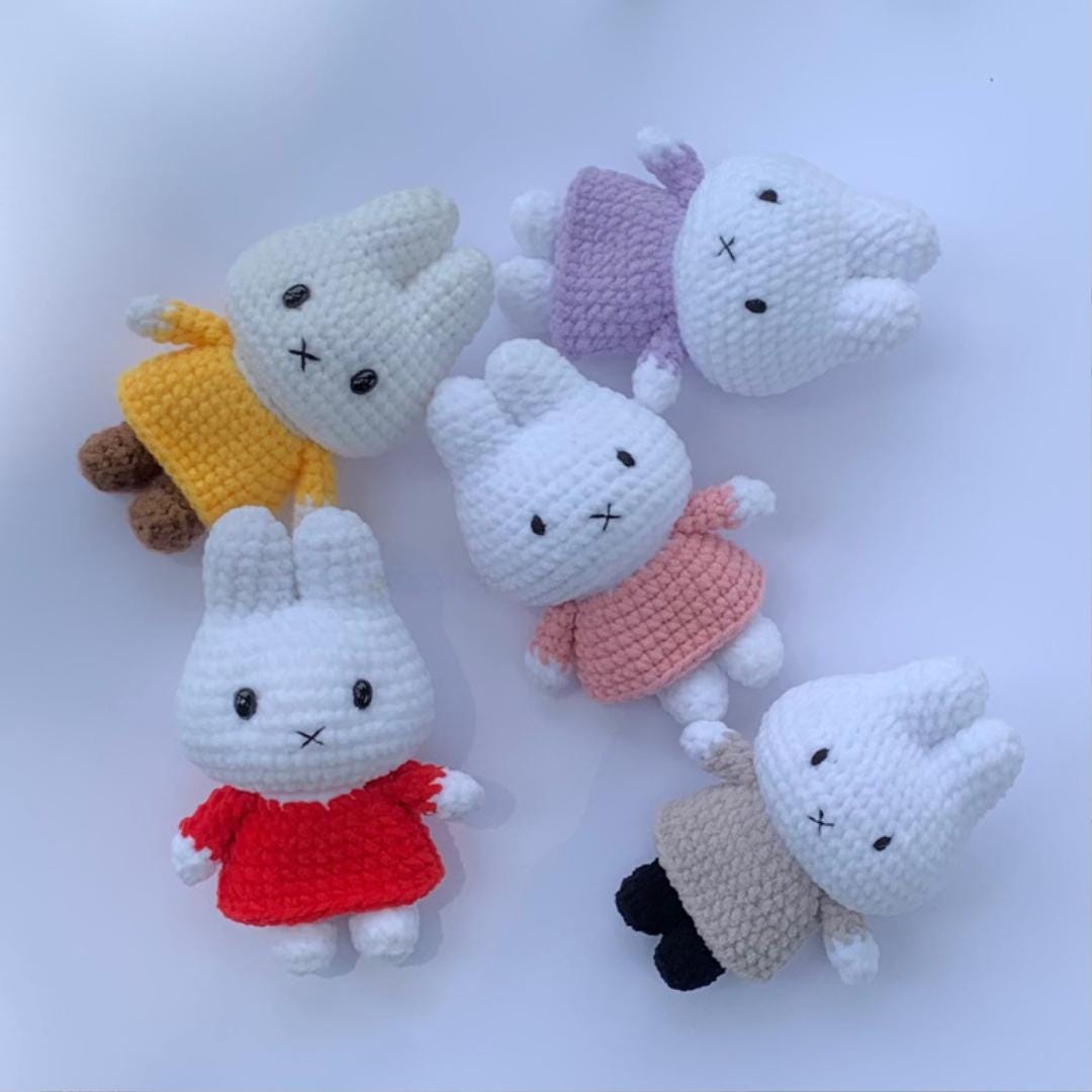 Bunny Crochet Plush Pattern with Miffy-Inspired Styling