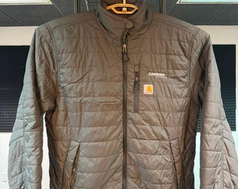 2020 Carhartt CarMax Quilted Full Zip Work Jacket Gray Large
