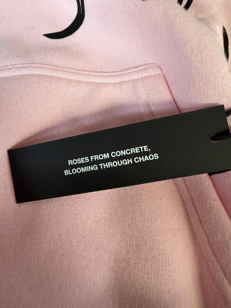 Sudadera con capucha rosa de cremallera completa con estampado urbano estilo Régimen Civil XXL imagen 4