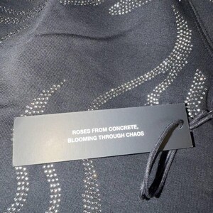 Civil Regime Rhinestone Flame Zip Hoodie XL Black Streetwear afbeelding 6