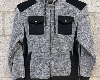 Rebel Minds Full Zip Hoodie XL Gray Black Streetwear