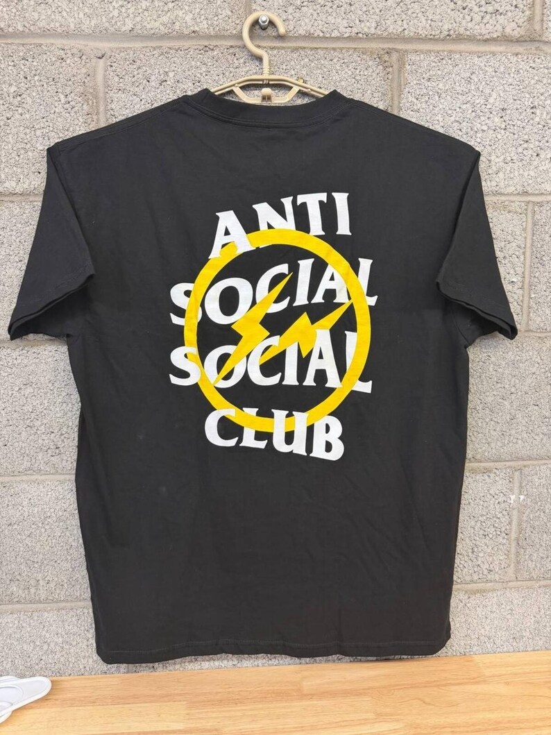 Anti Social Social Club x Fragment Logo TShirt Black XL image 2
