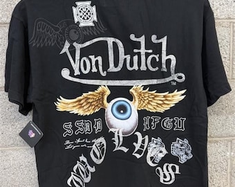 2023 Von Dutch Eyeball Wings Tee 2XL Rare Streetwear Graphic