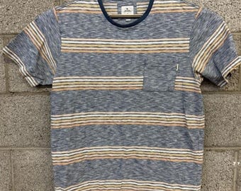 Rip Curl XL Striped Short Sleeve T-Shirt