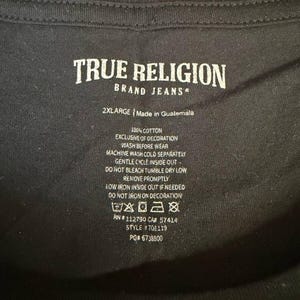 Camiseta gráfica negra de la gira mundial de True Religion 2021, talla 2XL, nueva con etiquetas. imagen 4
