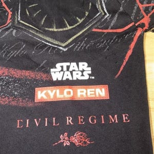 Star Wars Kylo Ren Civil Regime Tee XL Black Streetwear Hype image 4