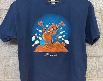 2001 Scooby-Doo Reno Bowling Graphic Tee 2XL Cartoon Vintage