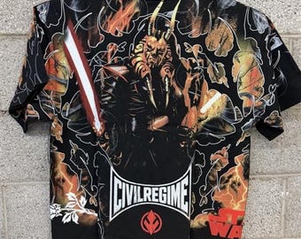 2023 Civil Regime Star Wars Darth Maul Tee M Rare All Over