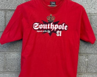Y2K Southpole 2000s Red T-Shirt Mens 2XL Hip Hop