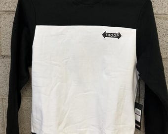 Troop Cobra Club Crewneck Sweatshirt Black White Size 2XL